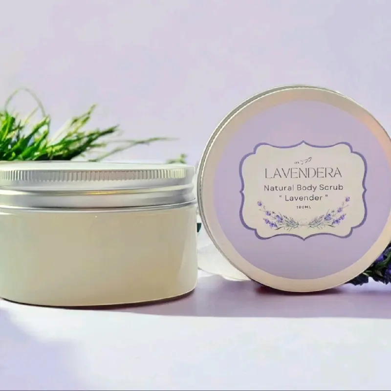 Lavender Natural Body Scrub Aromatherapy Oil Base Moisturising Exfoliator Fractionated Coconut Oil Coarse Sea Salt Essential Oils Body Care Blend Exfoliate Smoother exfoliate and glow salt  scrub 3