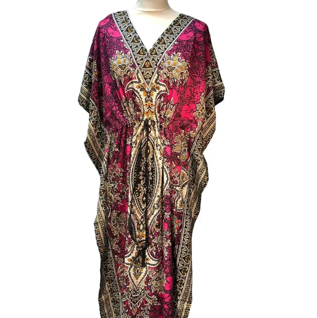 Holiday Kaftan Dress Uk Size 12-24 Casual Comfortable Womenswear