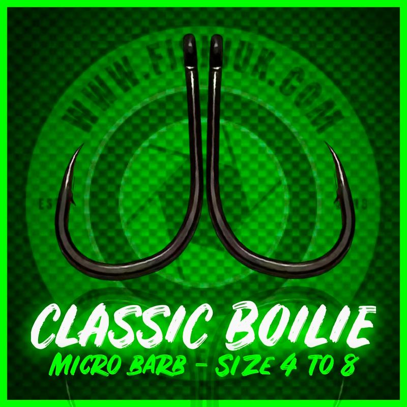 Wide Gape Classic Boilie Style Carp Hooks.Micro Barbed 3