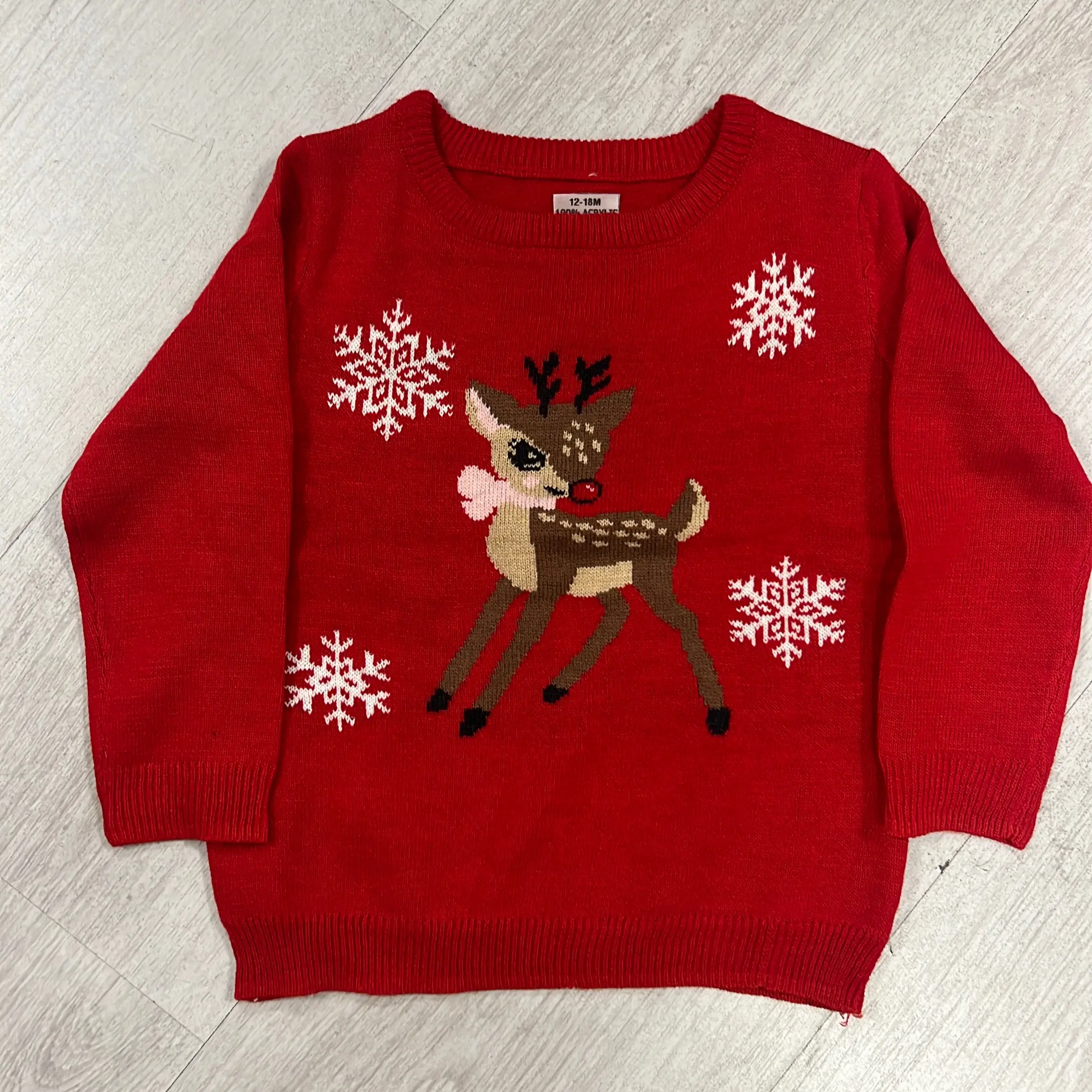 Bambi reindeer kids Christmas jumper
