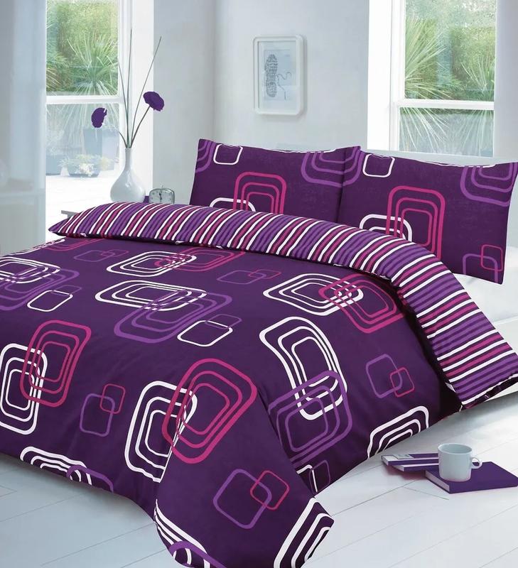 NewLuxury Reversible Multi Duvet Quilt Cover Bedding Set Single Double King Size 1