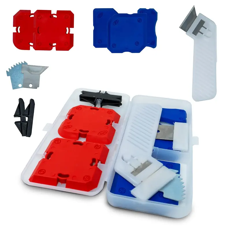 Caulking Tool Kit, Silicone Sealant Finishing Set, Silicone seem tool, Grout Sealing Smoother, Caulk Application Tool for Sink Joint, Bathroom, Floor, Window, Kitchen, Toilet 0
