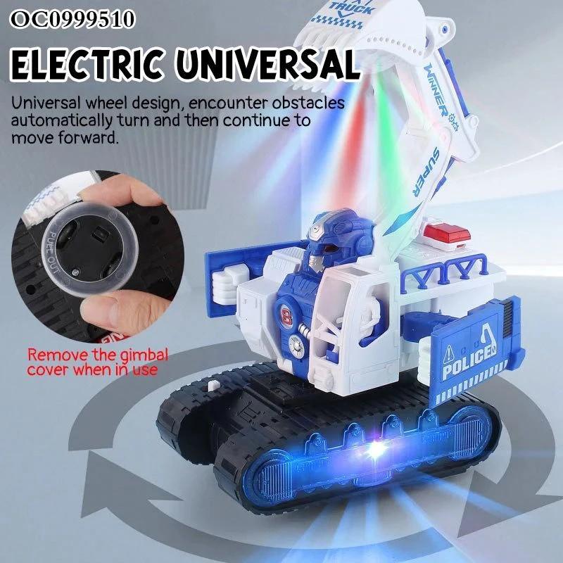Kids Toys Swing deformation excavator Devastator Led Light & Music Toys For Kids 6