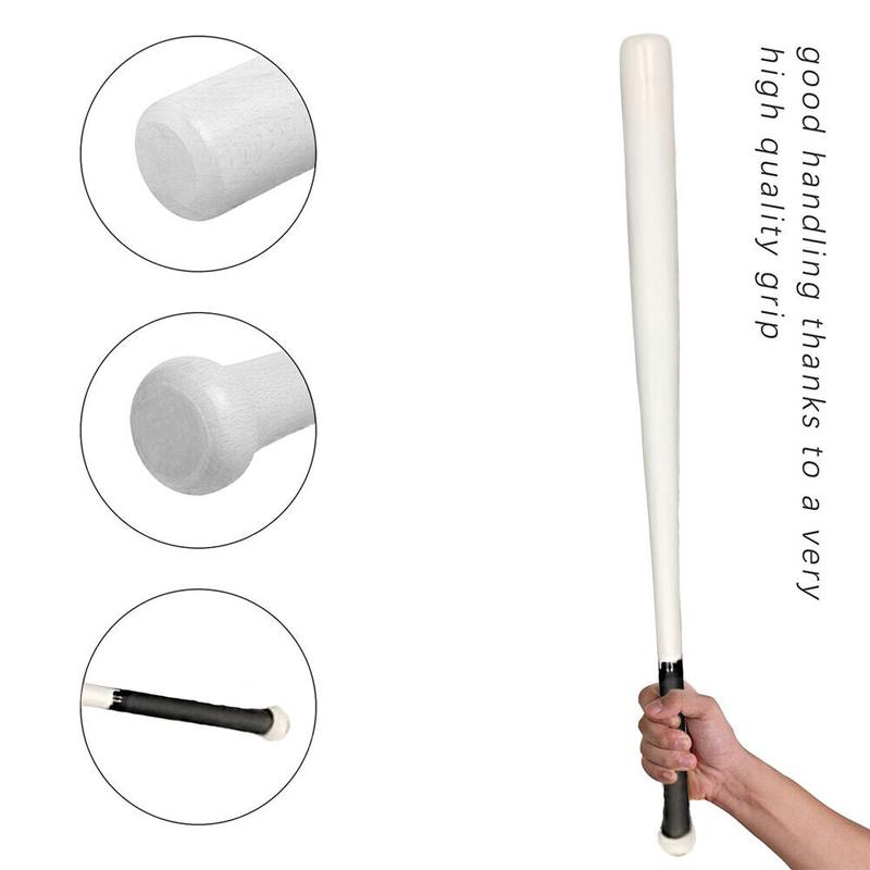 Wooden Baseball Bat Heavy Duty Rounders Softball Training 36" Natural Wood 2