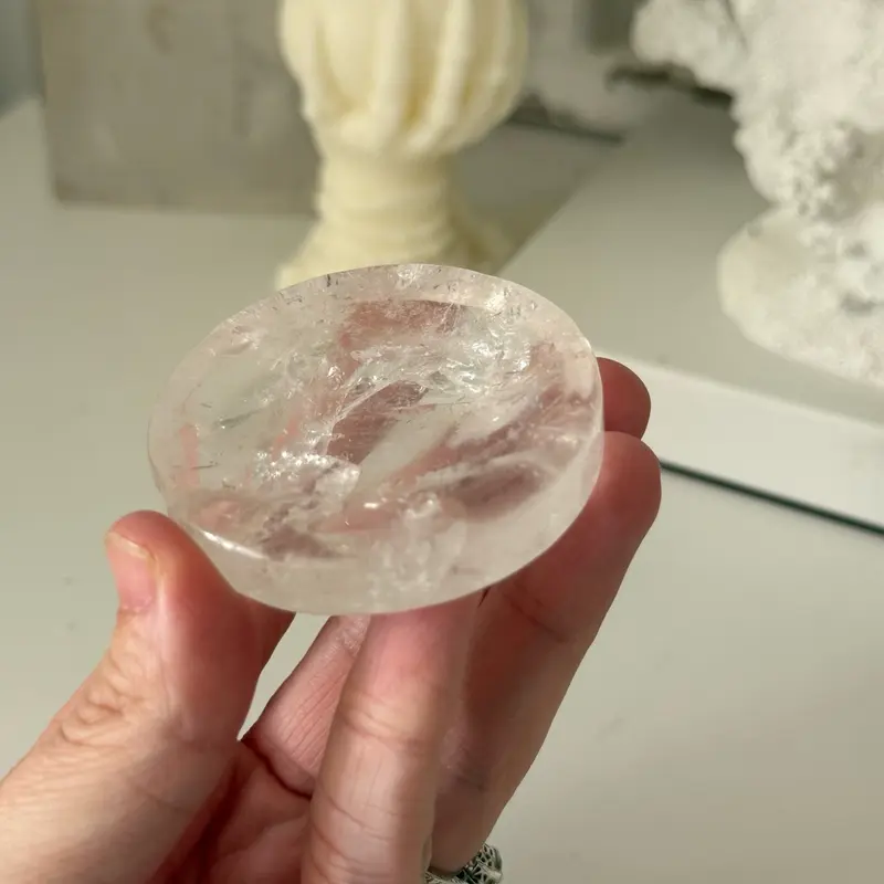 Clear Quartz Bowl Crystal Gemstone Home Decor 3