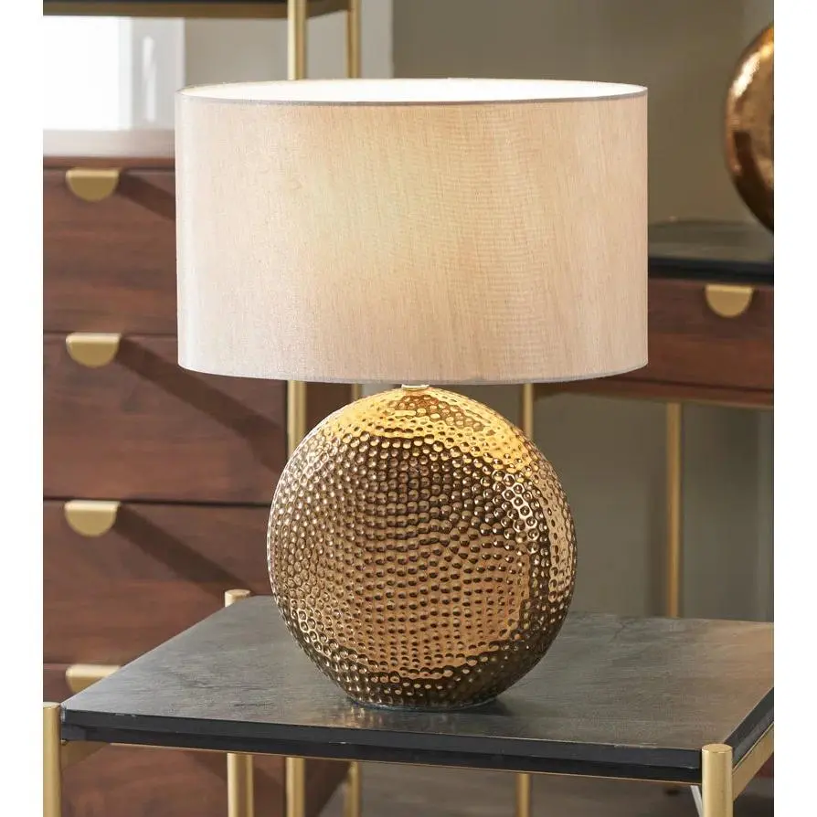 Oval Ceramic Table Lamp Complete with Shade