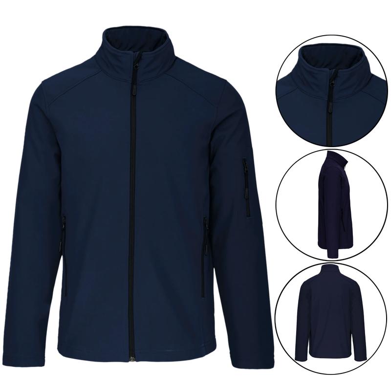 Mens Soft Shell Water Resistant Fleece Lined Jacket Waterproof Windproof Outdoor Work 3