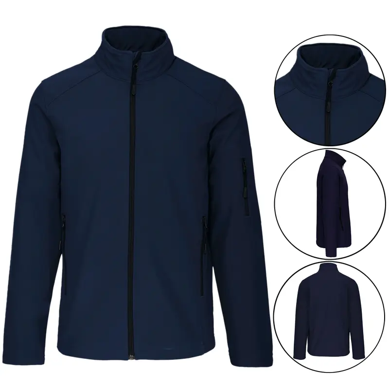 Mens Soft Shell Water Resistant Fleece Lined Jacket Waterproof Windproof Outdoor Work 3