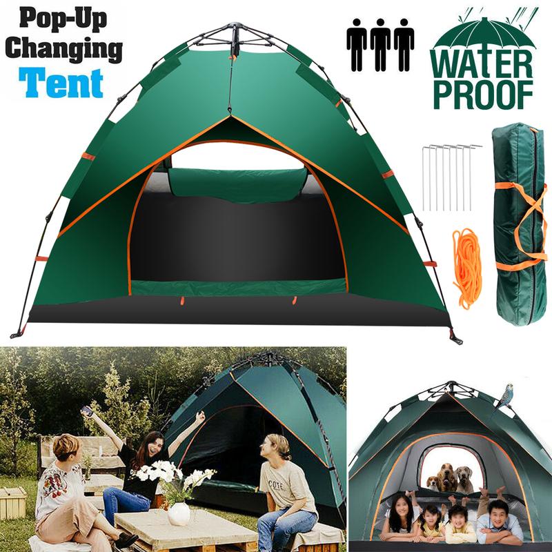 Camping Tent, 2/3 Person Automatic Instant Pop Up Tent, Portable Lightweight Waterproof Tents For Outdoor, Travel, Camping, Backyard, Patio, Garden, Beach, Hiking For Mother's, Father's, Children's, Birthday, Valentine's, Christmas, Family Holiday Party 3