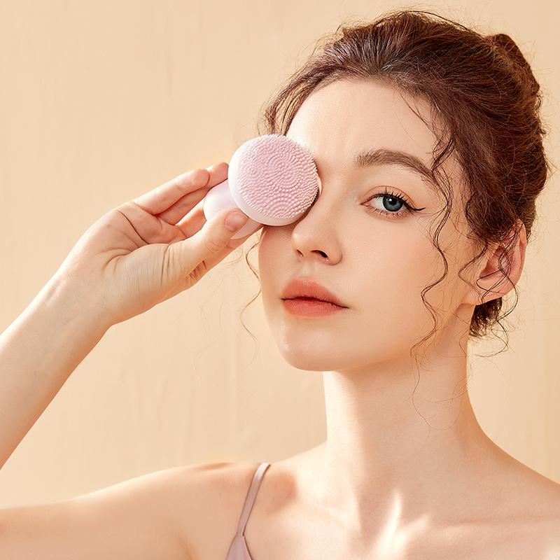 Easy to Use Handle Facial Cleanser Silicone Face Wash Beauty Brush Automatic Facial Cleanser Deep Cleaning Ladies Massage Facial Unisex Soothing Cleansing Comfort Adjustable Color Gentle Sensitive Waterproof face  massager 5