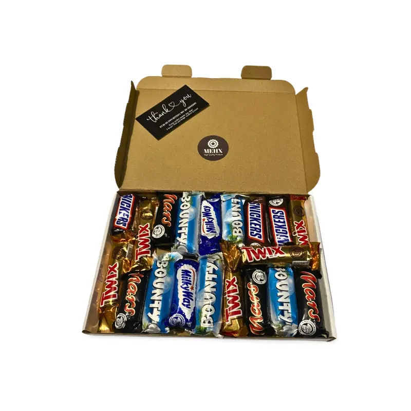 Chocolate Gift Box  | The Perfect Chocolate Gift Box For Easter, father's day, for spring, boyfriend, girlfriend | Pack of 18 | Boxed Treat | Bounty,Mars,Twix,Milky Way,Snickers | Bulk Chocolates cadbury chocolate Snack Coconut Snack Coconut 0