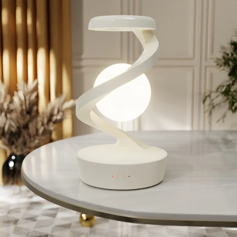360 Rotary floating Moon lamp Charging Station（With wireless charging ）charging mobile free shipping Charger Cable 1
