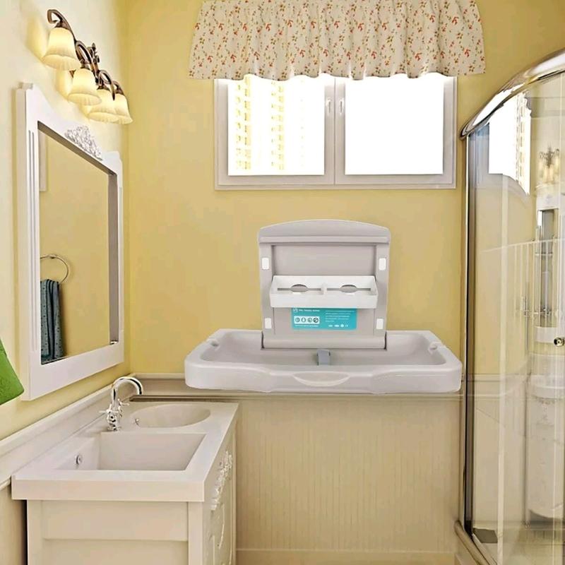 Modundry Baby Changing Table, Fold Down, Horizontal Wall Mounted 2