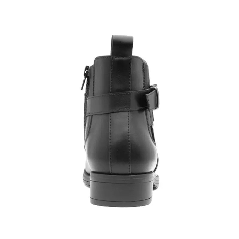 Womens Ladies Girls Black Zip Up Ankle Boots Casual School Office Winter Size Footwear Walking Shoes 2