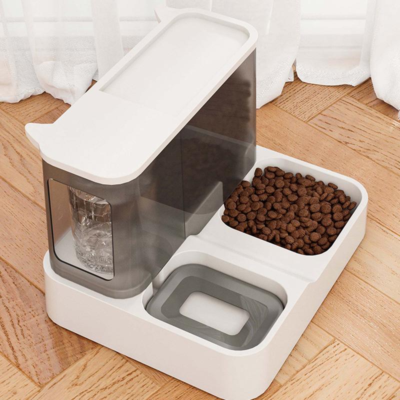 2-in-1 Automatic Pet Feeder & Water Dispenser Bowl - Self-Feeding Food and Water Station for Dogs and Cats with Built-in Bottle, Food and Water Dispenser, Perfect for Christmas Gift 7