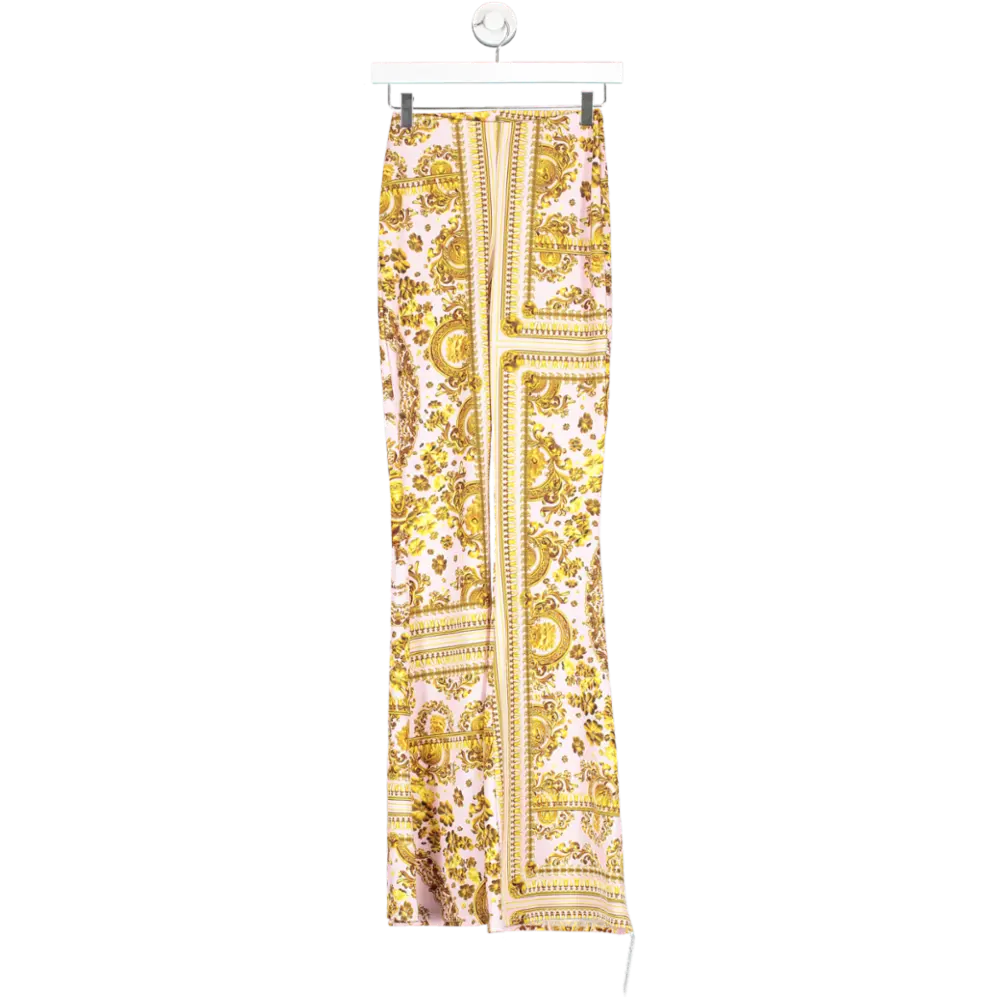 Missguided Pink Patterned Flares UK 4