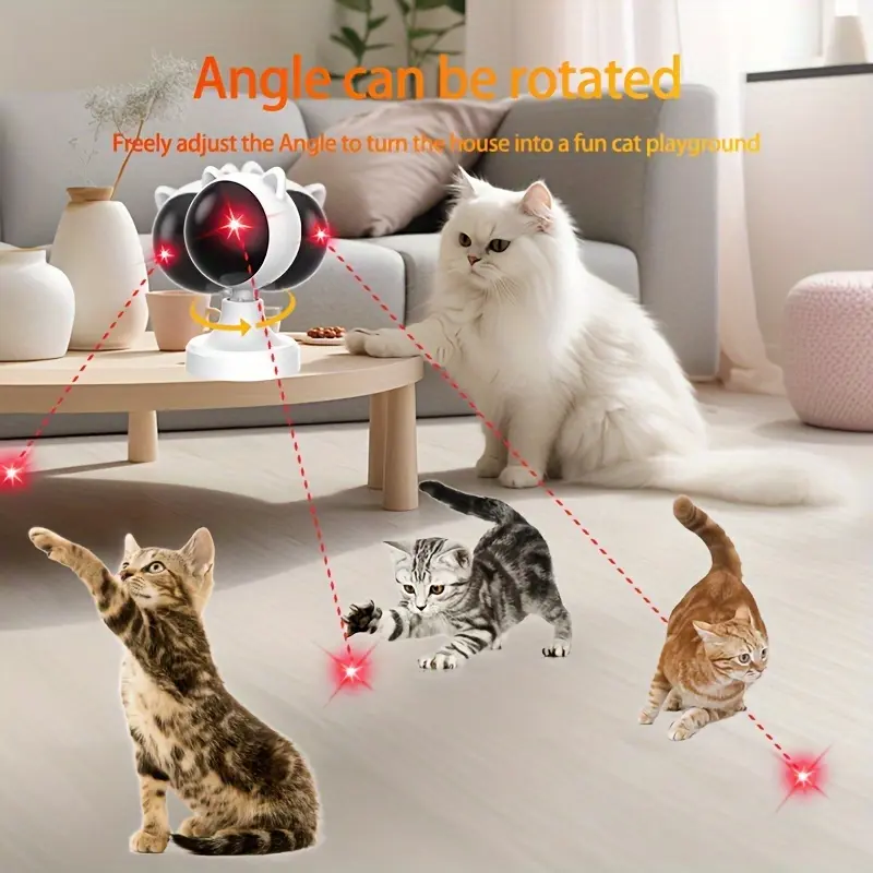 Portable USB Rechargeable Laser Cat Toy - Safe Low-Power Light for Indoor Interactive Play 1
