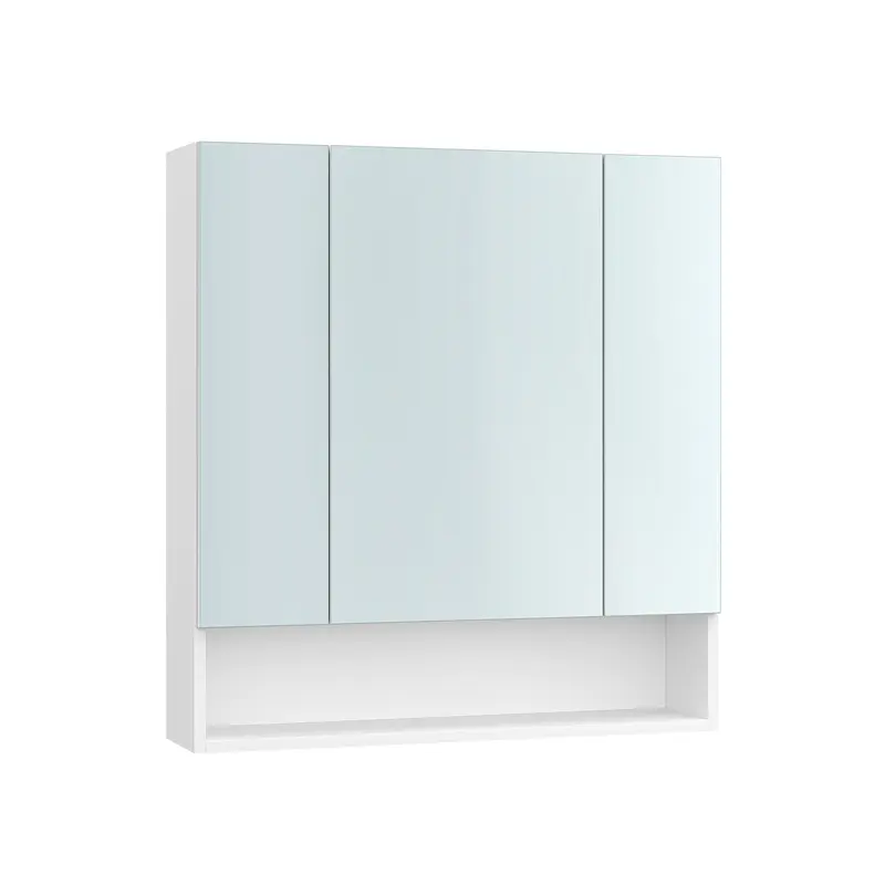 VASAGLE Bathroom Mirror Cabinet, Bathroom Cabinet with Mirror, Wall Mirror Cabinet, Open Compartment, Adjustable Shelves 5