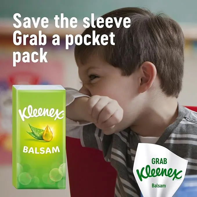 Balsam Facial Tissues with Aloe Vera, Vitamin E and Calendula - Pack of 12 Tissue Boxes - Napkin 2