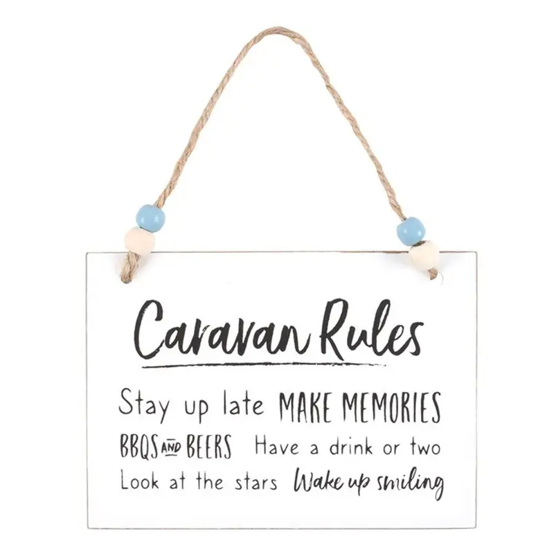 Caravan Rules Hanging Sign 1