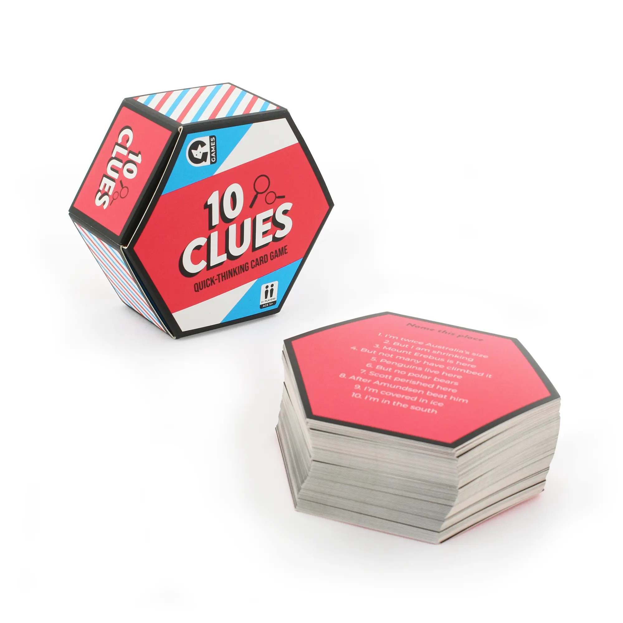 Ginger Fox 10 Clues Quick-Thinking Family Card Game | Great Game for Adults and Kids Aged 12 and Over | Good Fun for Family Game Nights, Parties and More | Travel Sized To Take Anywhere