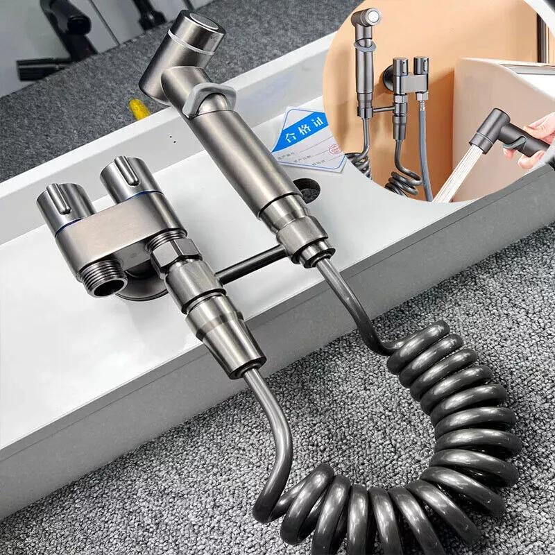 Product Introduction of High Pressure Bidet Sprayer Set with 2m Hose and Handheld Spray Gun for Bathroom - Cover, Bathroom Fixtures for Feminine Wash, Baby Wash, Essentials Upside Down Peri Bottle, Cleaning Supplies, Summer for Gift,  Bathroom Accessories 27