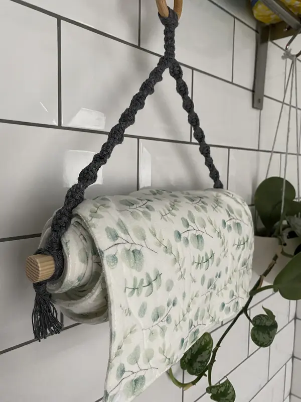 Kitchen paper towel holder, kitchen roll holder wooden, boho farmhouse cottage decor, new home gift for friend, kitchen accessories Hanging Organiser Racks Hook Hangable 5
