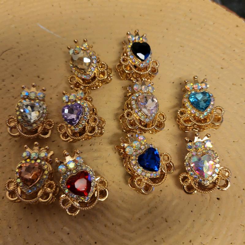 Silver and Gold Rhinestone Hearts Focal for Pens - 1 Piece 1