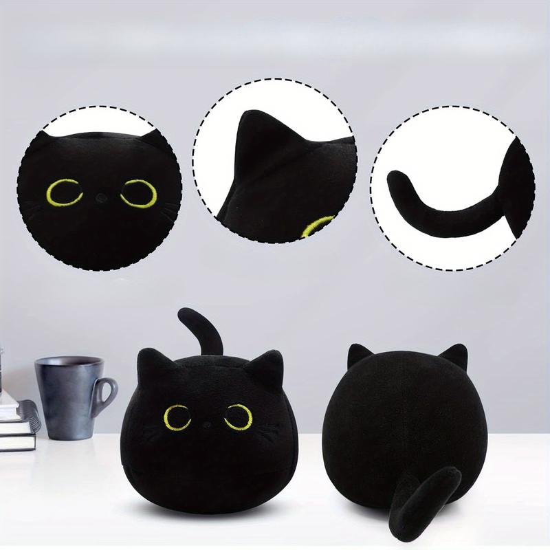 Product Introduction of 10cm/3.93in Black Cat Pillow - Soft Plush Toy - Home Cat - NBBXYZ Brand - Mixed Colors - Polyester Fiber 1
