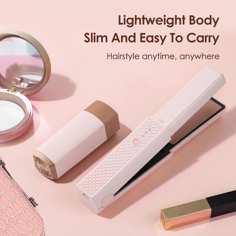 Wireless Hair Straightener Curler Mini Flat Hair Iron Adjustable Temperature Fast Heating Ceramic Curling Iron Hair Styling Tool Comfort 3