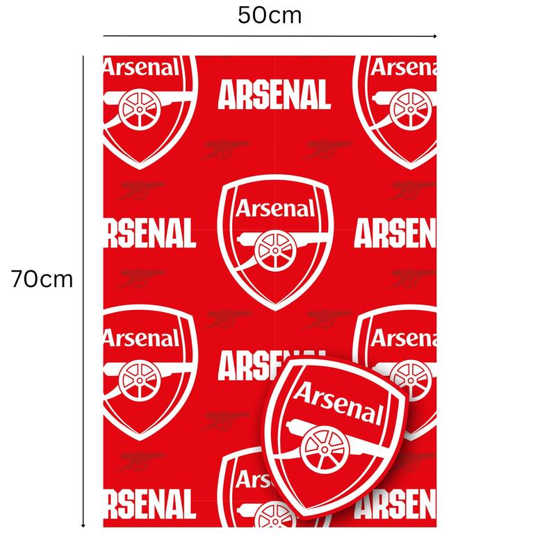 Arsenal FC 2 Sheets & 2 Tags Gift Wrap 1