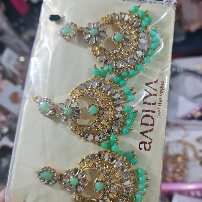 Indian&pakistani jewellery tikka earnings set 3