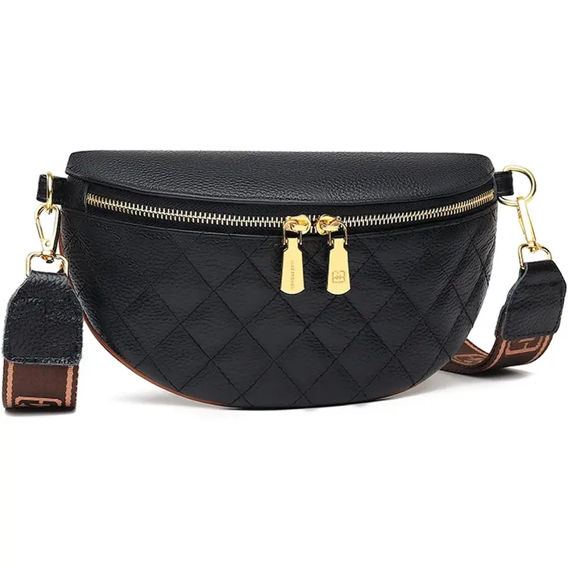 Small Crossbody Sling Bag for Women Trendy - Fanny Packs Leather Chest Belt Bum Bag Anti Theft Purse for Travel 0
