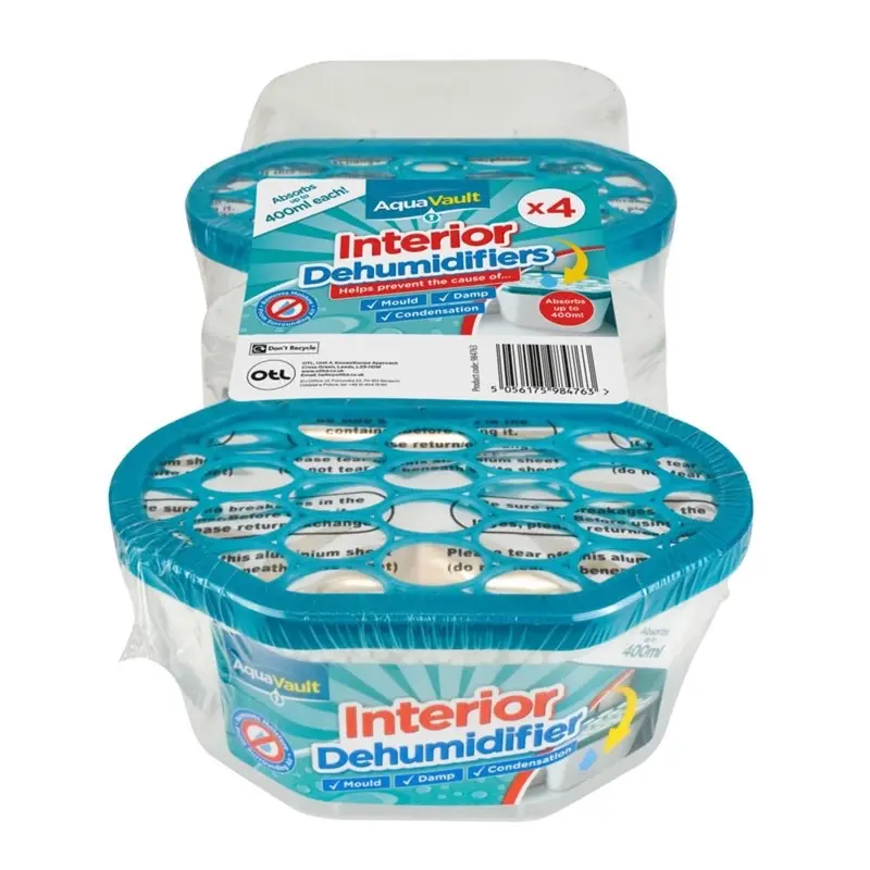 4pk Unscented Dehumidifier Damp Absorber Moisture Trap Home Car Motorhome 400ml Each 0
