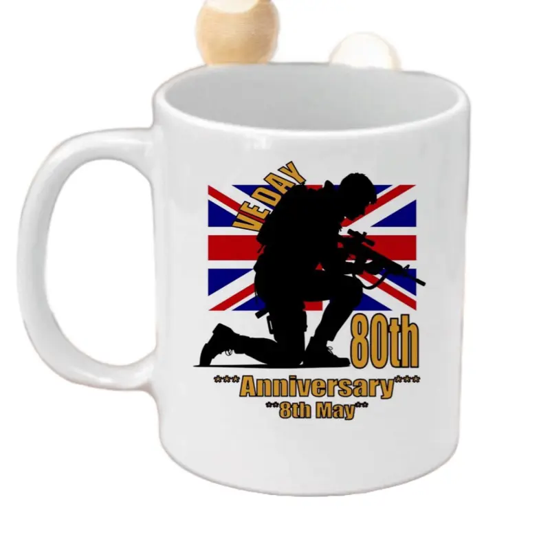 Premium Grade Orca Coated Mugs VE Day  80th Anniversary  8th May