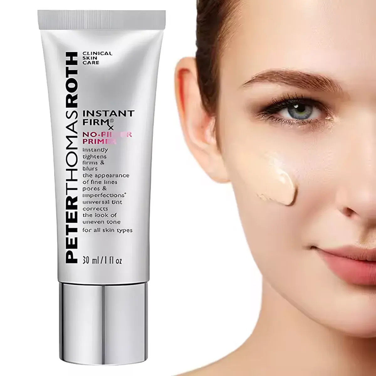 New Peter Thomas Roth Instant FIRMx No-Filter Primer Natural Finish- 1oz/30 ml Makeup Smooth Cosmetic Flawless Foundation Hydrate Hyaluronic Moisturizer