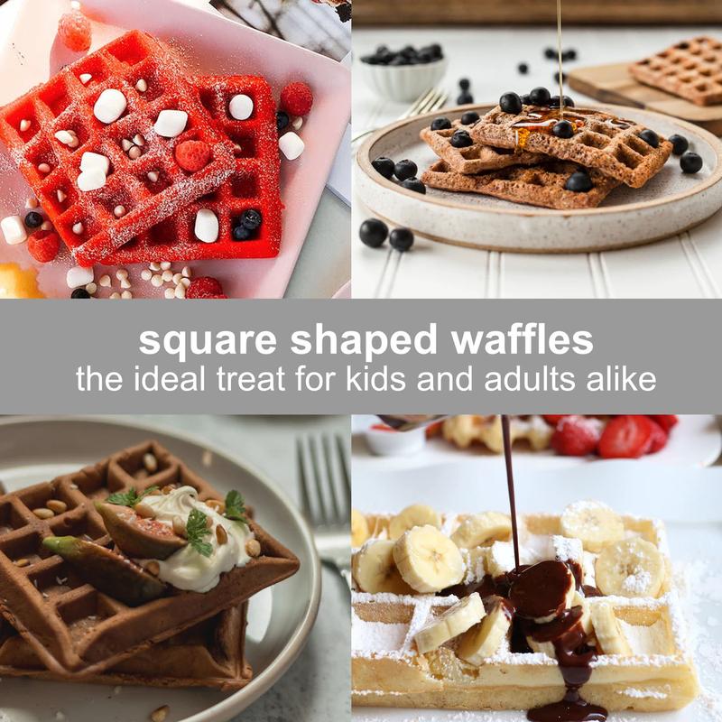 Nedis Double Waffle Maker with Dual Non-Stick Grill Plate & Automatic Temperature Control 6
