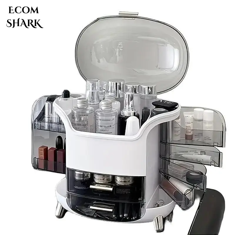 Large Cosmetic Organizer with Drawers and Compartments for Cosmetics, Skincare, Jewelry, and Lipstick Storage - Dustproof Design Compact Box Vanity 2