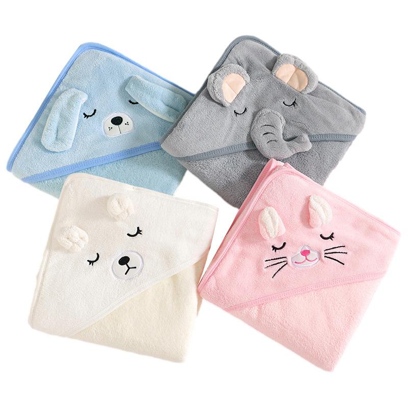 Product Introduction of Cartoon Animal Baby Bath Towels Soft Hooded Blanket for Boys Girls 5