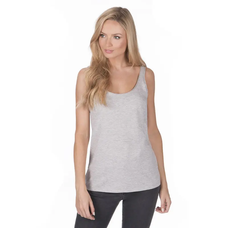 Ladies Womens 2 Pack Jersey Tank Top Vest Plain Sleeveless Basic Cami Scoop Neck Size 6-20 1
