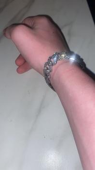 Product Review of Hip Hop Rhinestone Chunky Chain Bracelet, Punk Grunge Cuban Link Chain Bracelet, Gothic Iced Out Jewelry, All-match Trendy Japanese Accessories As Gift from l**s 0
