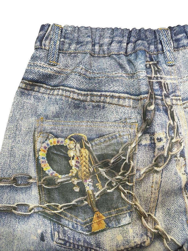 Product Introduction of Leosoxs Women Denim Pants Spring Casual Leather 3D Printed Wide Leg Pants Streetwear Lady Loose Straight-Leg Jeans Trousers 15