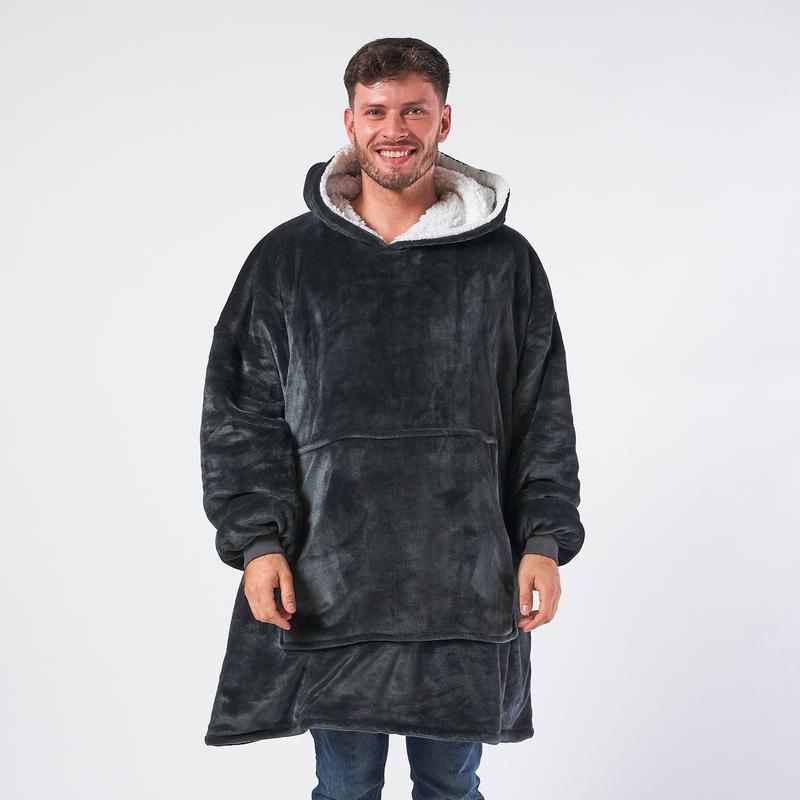 Onesnug Adult/Teen Hoodie Blanket - Dark Grey 1