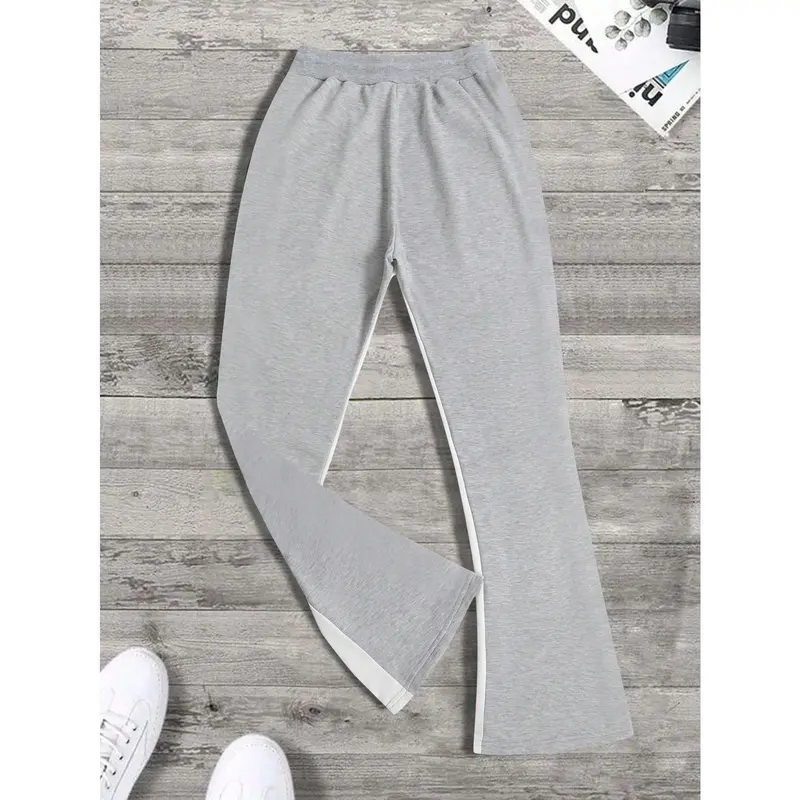 Manfinity EMRG Men's Fashion Casual Drawstring Sweatpants With Side Striped Contrast Design Fabric Menswear 1