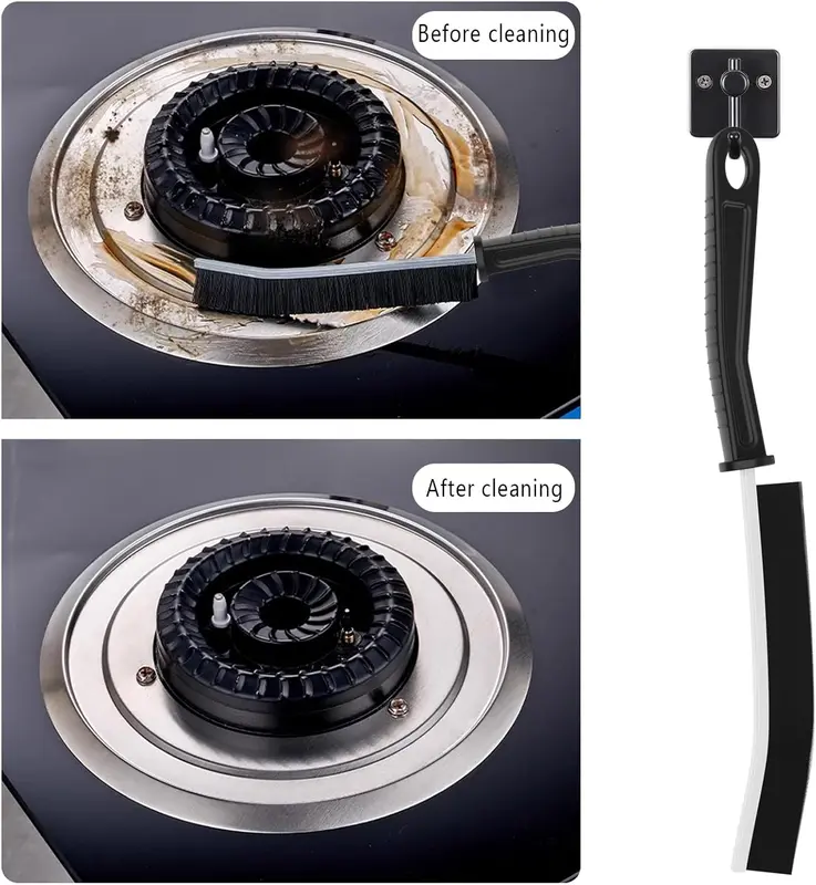 Crevice Cleaning Brush,2 Pcs Bathroom Crevice Gaps Cleaning Brush Groove Crevice Cleaning Tool for Narrow Corners in Home Kitchen Bathroom and Window Hard Bristle Crevice Cleaning Brush UK (2) Set 5
