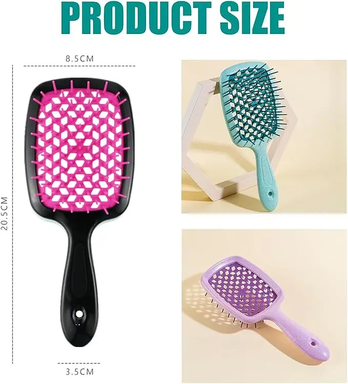 Oxatex Detangling Hair Brush Wet Dry Hair Brush Kids Women Detangle Brush For Thick Hair, Curly, Straight & Natural Hair Haircare Heatless 2