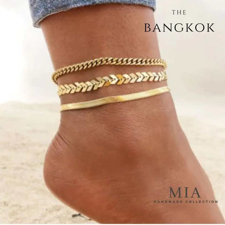 Anklet bracelet | gold chain anklet | thick chain gold anklet bracelet