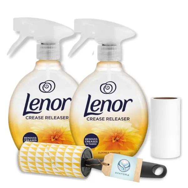 Ultimate Crease Releaser Spray - Summer Breeze Wrinkle Release Spray & Clothes Freshener - Pet Hair Remover - Laundry Cleaner - Twin Pack 2 x 500ml