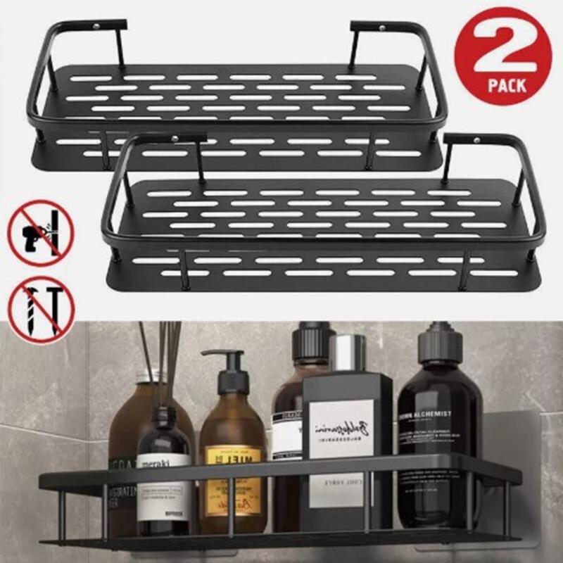 Product Introduction of 2Pcs Bathroom Shower Caddy Shelf Organizer No Drill Wall Mounted Shower Shelves Racks 4