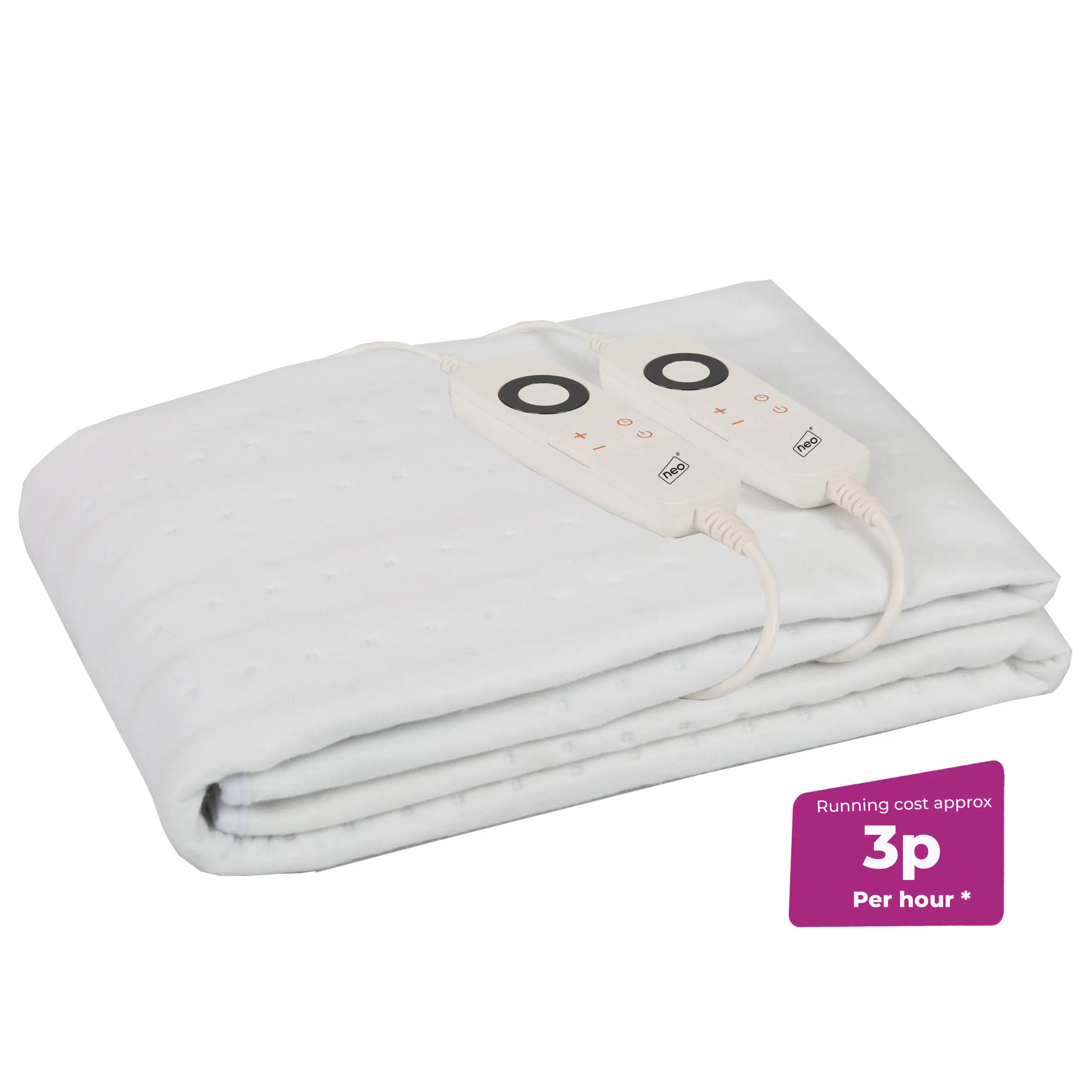 Neo Electric Heated Dual Zone Underblanket - King Size with Dual Control Panel heater blankets